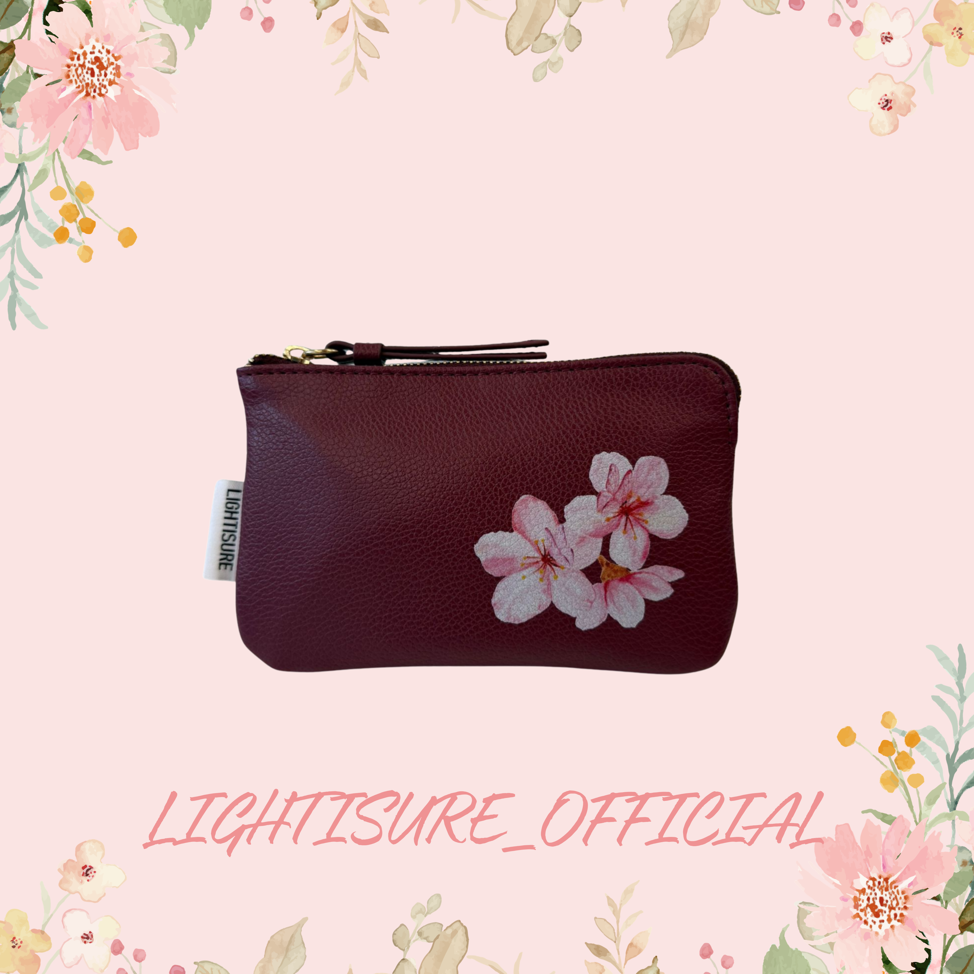 Lightisure- Deep red lightweight card wallet